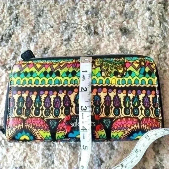Sakroots Colorful Bohemian Zip Top Wallet - Picture 13 of 13